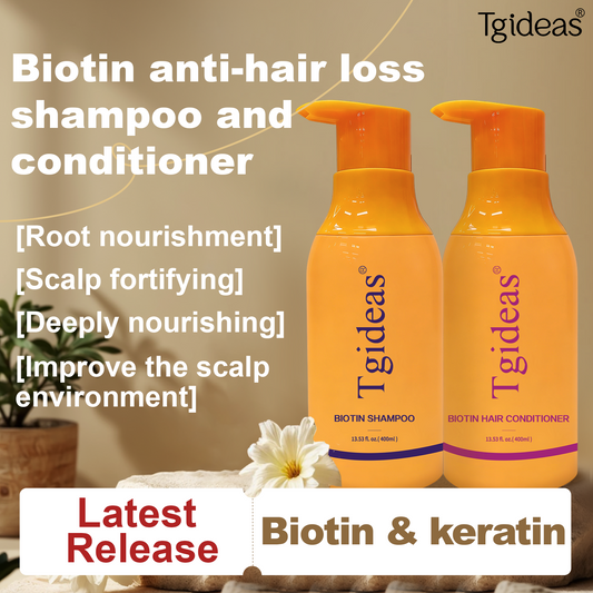 Tgideas Biotin Shampoo & Conditioner Set for Thinning Hair – Thickening & Strengthening Duo for Women and Men, Anti‑Breakage, 13.53 fl oz x 2-zrl