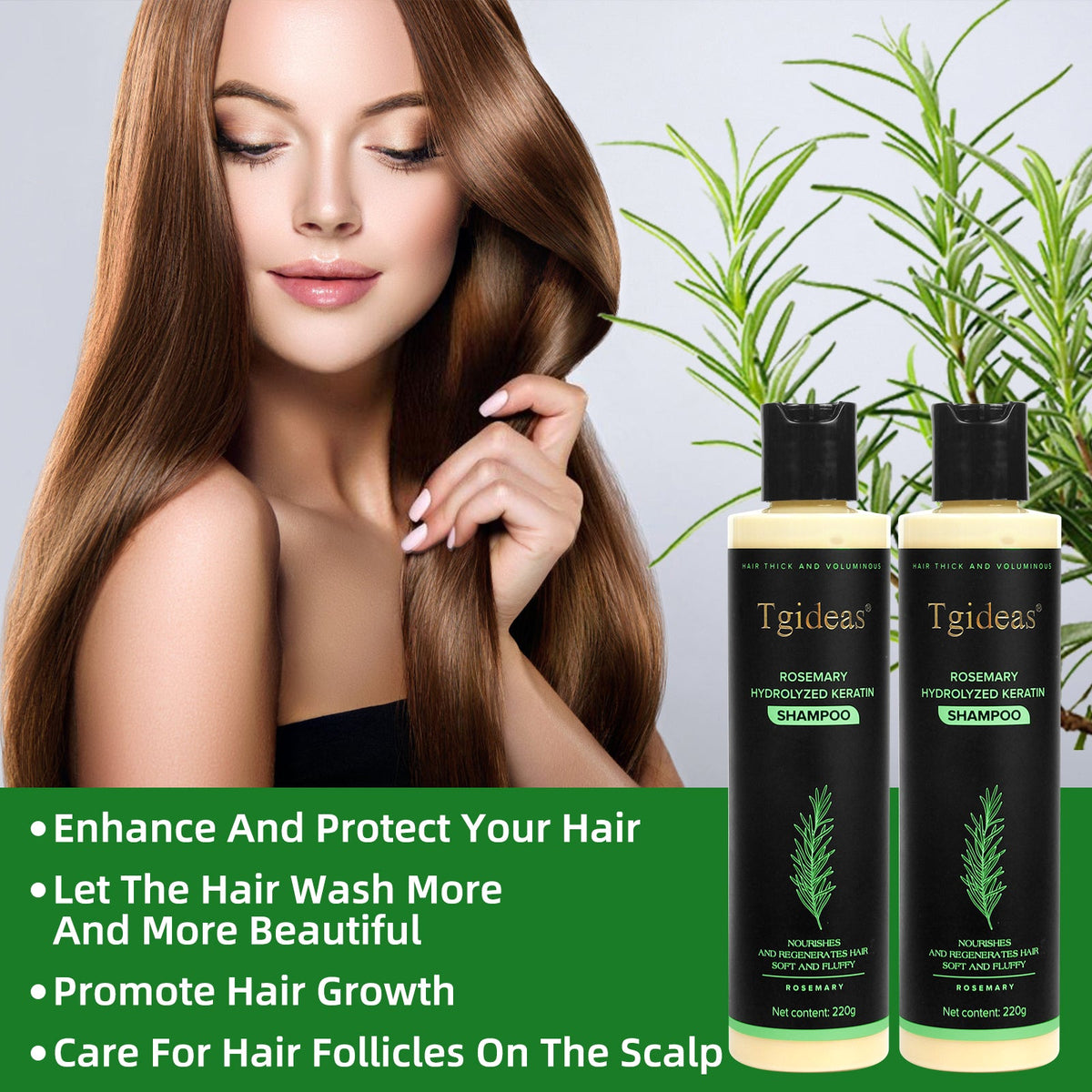 Tgideas® Rosemary Shampoo | Hair Growth & Anti-Dandruff Scalp Treatment-tt