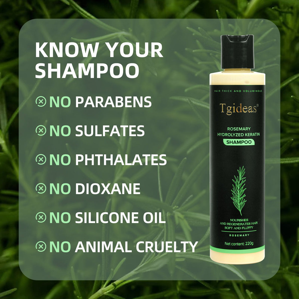 Tgideas® Rosemary Shampoo | Hair Growth & Anti-Dandruff Scalp Treatment-zrl